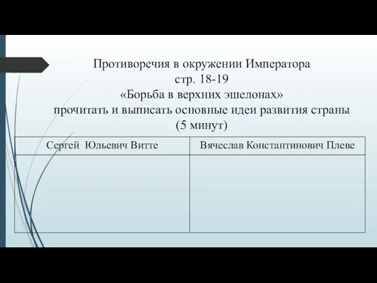 Противоречия в окружении Императора стр. 18-19 «Борьба в верхних эшелонах»