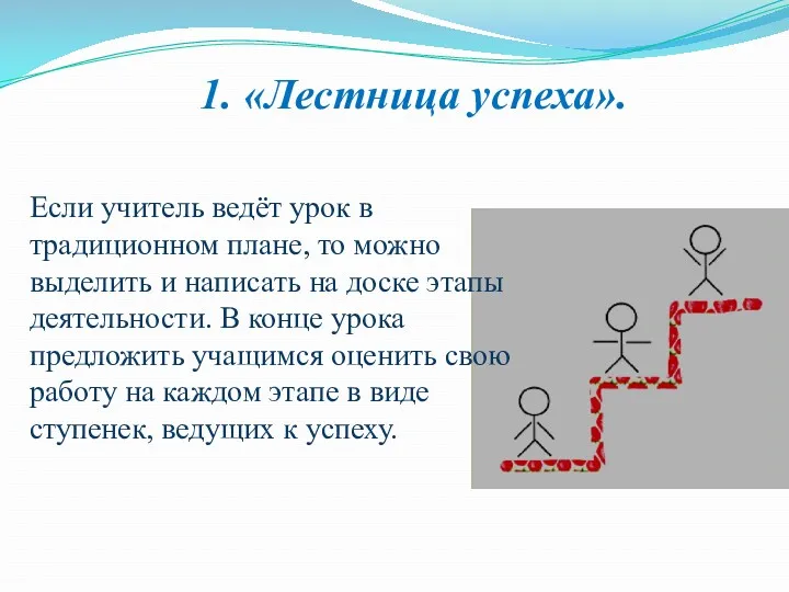 Если учитель ведёт урок в традиционном плане, то можно выделить