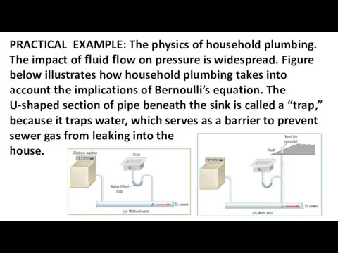 PRACTICAL EXAMPLE: The physics of household plumbing. The impact of