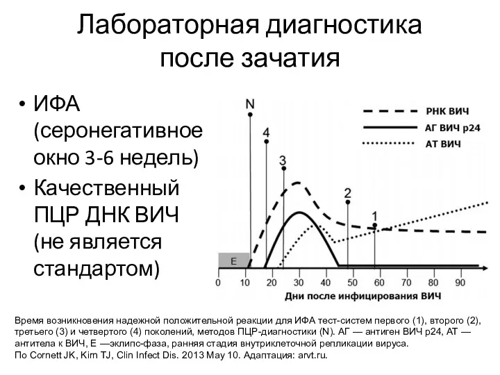 Лабораторная диагностика после зачатия ИФА (серонегативное окно 3-6 недель) Качественный