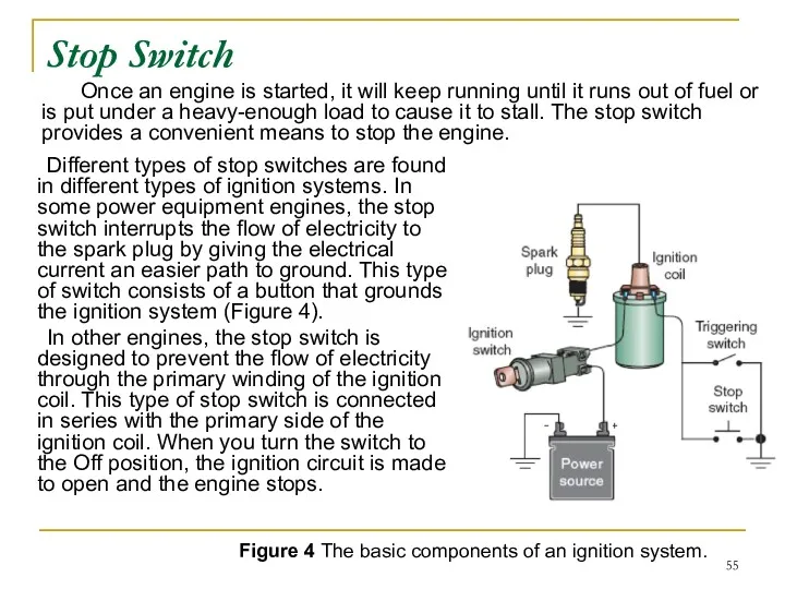 Stop Switch Different types of stop switches are found in