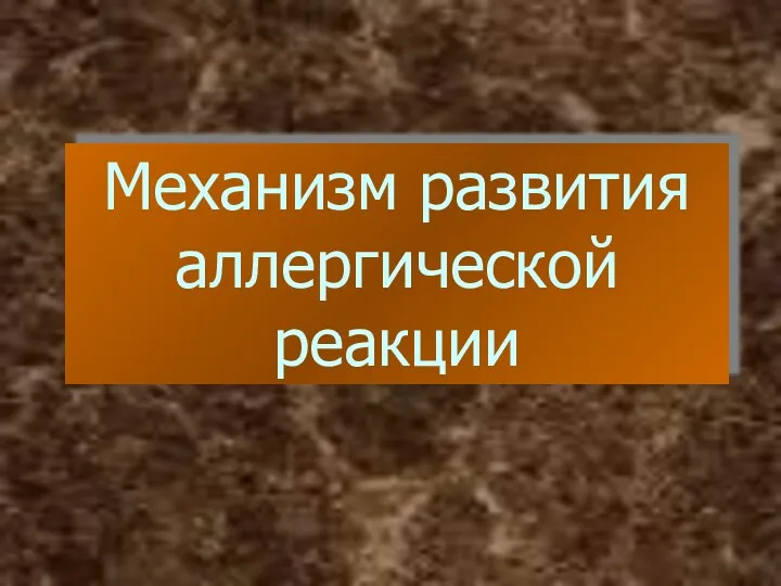 Механизм развития аллергической реакции