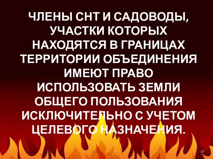 ЧЛЕНЫ СНТ И САДОВОДЫ, УЧАСТКИ КОТОРЫХ НАХОДЯТСЯ В ГРАНИЦАХ ТЕРРИТОРИИ