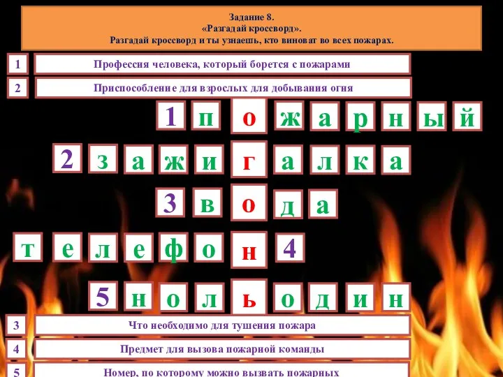 Задание 8. «Разгадай кроссворд». Разгадай кроссворд и ты узнаешь, кто