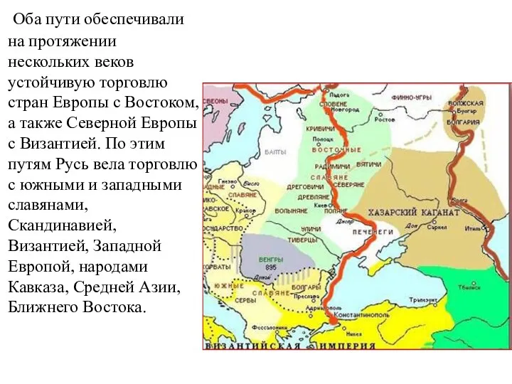 Оба пути обеспечивали на протяжении нескольких веков устойчивую торговлю стран