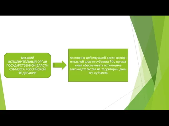 ВЫСШИЙ ИСПОЛНИТЕЛЬНЫЙ ОРГАН ГОСУДАРСТВЕННОЙ ВЛАСТИ СУБЪЕКТА РОССИЙСКОЙ ФЕДЕРАЦИИ постоянно действующий орган исполнительной власти