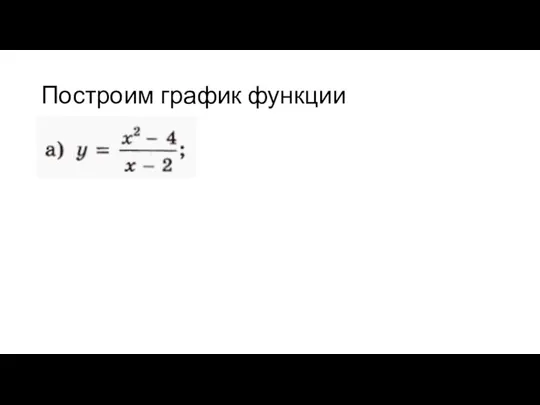 Построим график функции