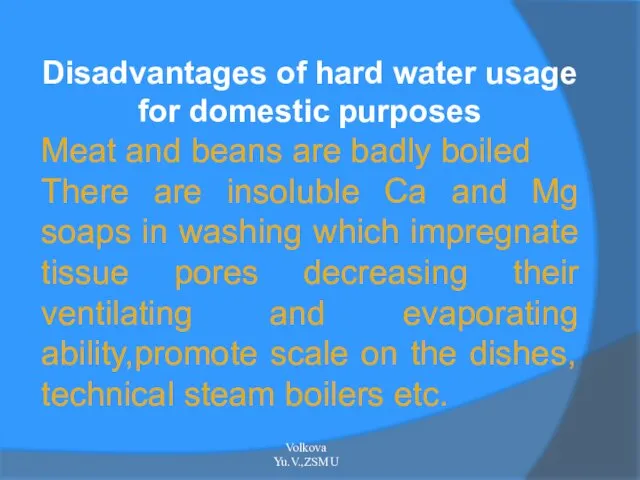 Disadvantages of hard water usage for domestic purposes Meat and