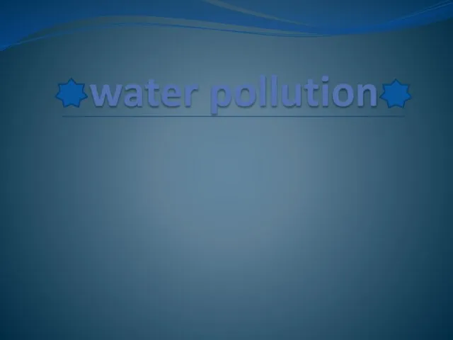 water pollution