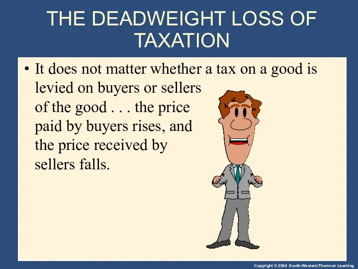 THE DEADWEIGHT LOSS OF TAXATION It does not matter whether