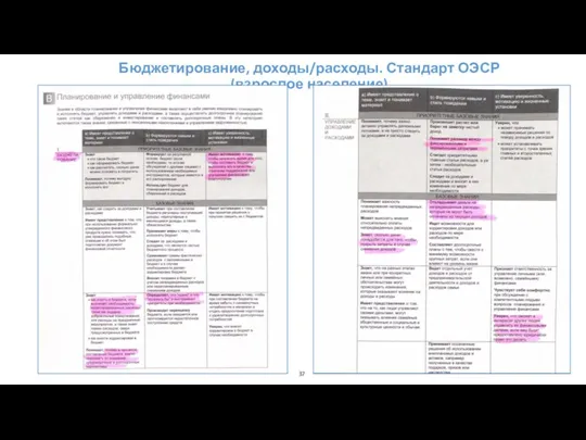 Бюджетирование, доходы/расходы. Стандарт ОЭСР (взрослое население) 37