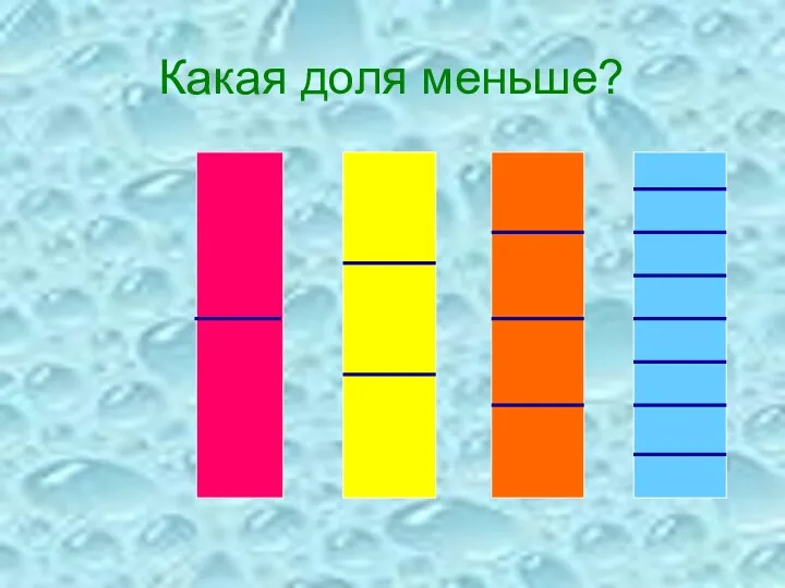 Какая доля меньше?