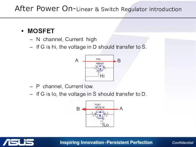 After Power On-Linear & Switch Regulator introduction MOSFET N channel,