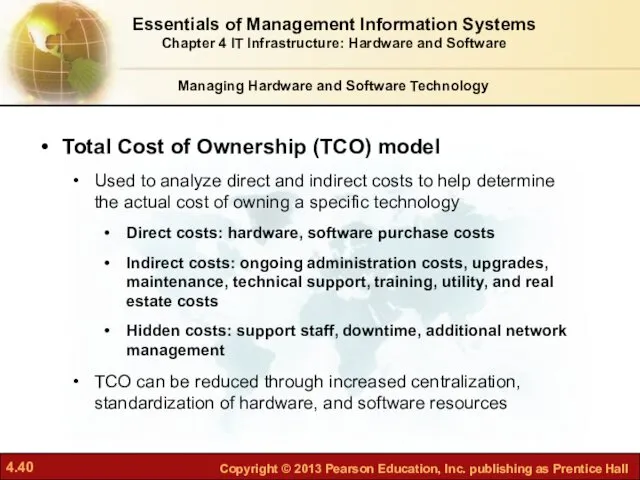 Managing Hardware and Software Technology Total Cost of Ownership (TCO)