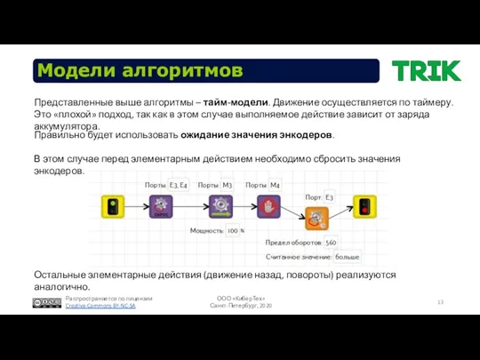 Модели алгоритмов Представленные выше алгоритмы – тайм-модели. Движение осуществляется по