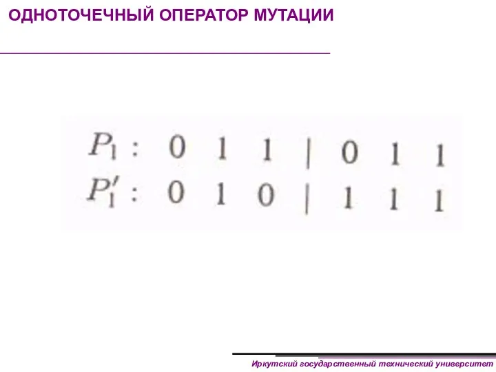 ОДНОТОЧЕЧНЫЙ ОПЕРАТОР МУТАЦИИ