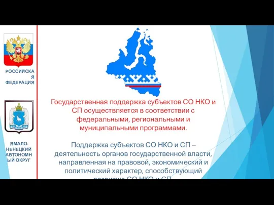 Государственная поддержка субъектов СО НКО и СП осуществляется в соответствии