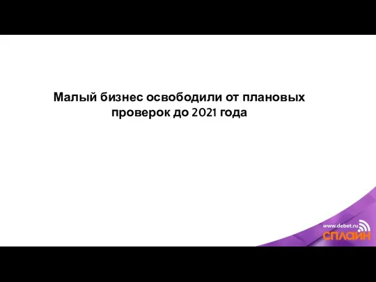 Малый бизнес освободили от плановых проверок до 2021 года