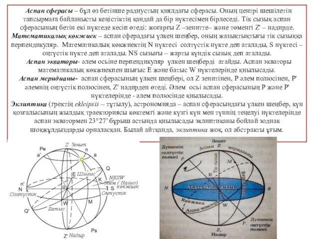 Аспан сферасы – бұл өз бетінше радиустың қиялдағы сферасы. Оның