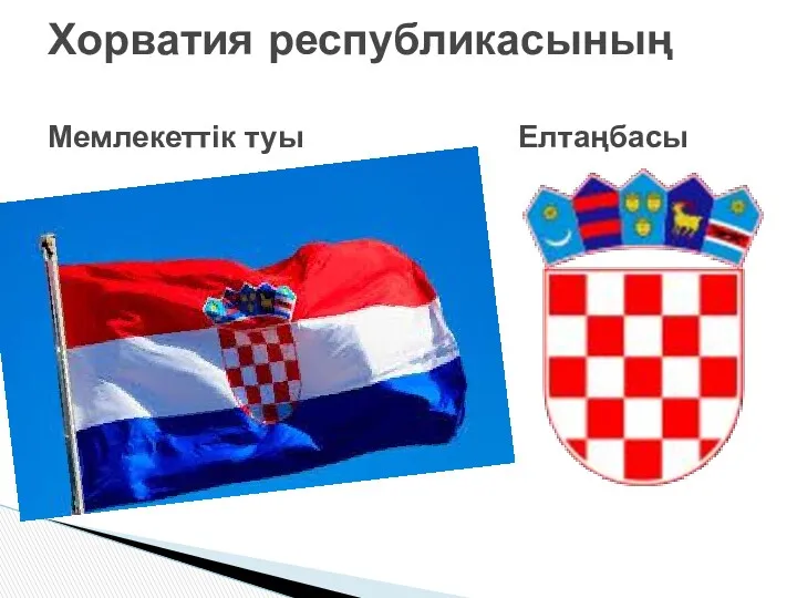 Хорватия республикасының Мемлекеттік туы Елтаңбасы