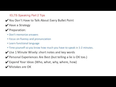 IELTS Speaking Part 2 Tips You Don’t Have to Talk