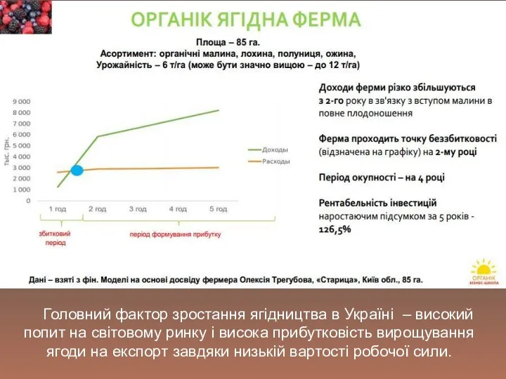 Головний фактор зростання ягідництва в Україні – високий попит на