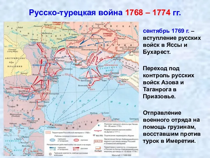 Русско-турецкая война 1768 – 1774 гг. сентябрь 1769 г. –