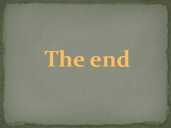 The end