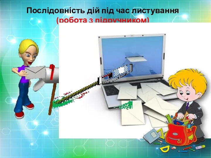 Послідовність дій під час листування (робота з підручником)