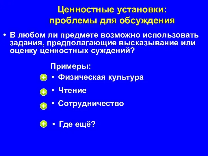 В любом ли предмете возможно использовать задания, предполагающие высказывание или