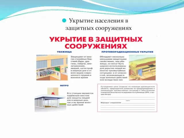 Укрытие населения в защитных сооружениях