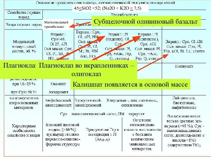 Магнезиальный трахибазальт 45