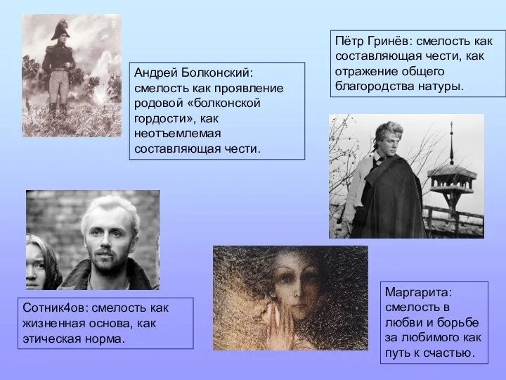 Андрей Болконский: смелость как проявление родовой «болконской гордости», как неотъемлемая