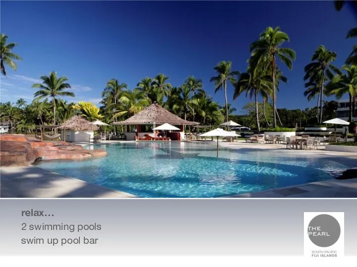 relax… 2 swimming pools swim up pool bar
