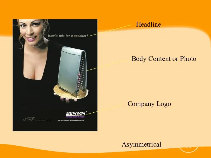 Headline Body Content or Photo Company Logo Asymmetrical