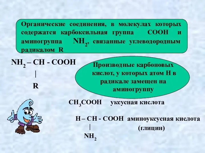 NH2 – CH - COOH | R Органические соединения, в