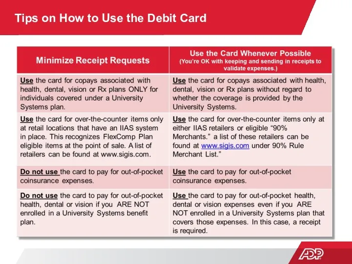 Tips on How to Use the Debit Card