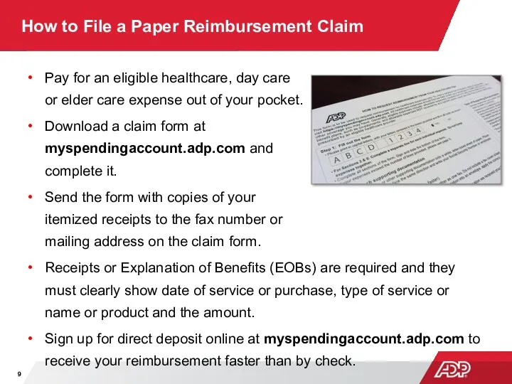 How to File a Paper Reimbursement Claim Pay for an