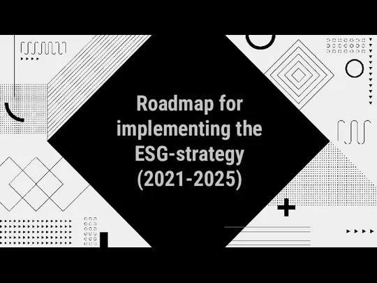 Roadmap for implementing the ESG-strategy (2021-2025)