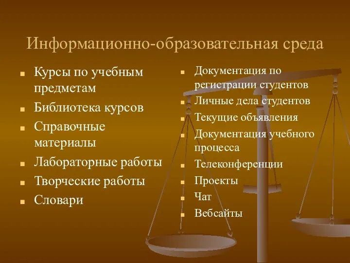 Информационно-образовательная среда Курсы по учебным предметам Библиотека курсов Справочные материалы Лабораторные работы Творческие