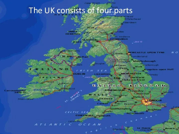 The UK consists of four parts