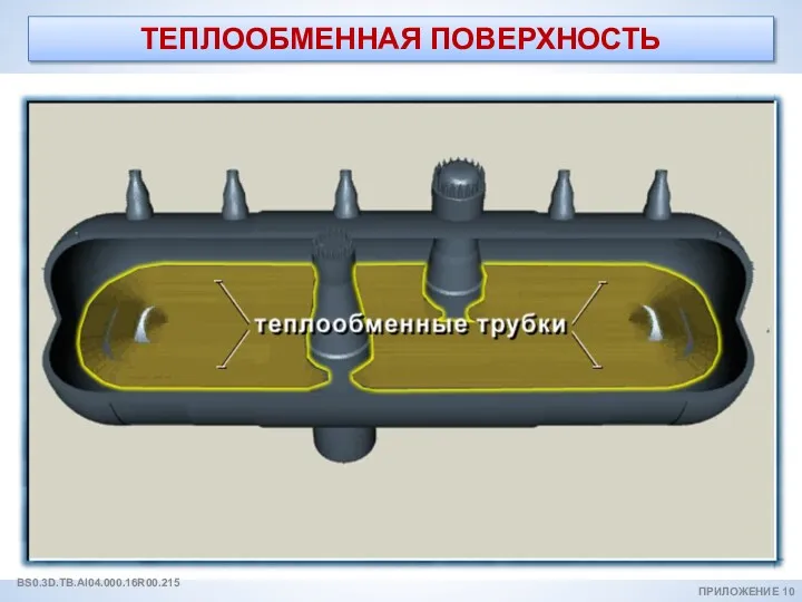 ТЕПЛООБМЕННАЯ ПОВЕРХНОСТЬ ПРИЛОЖЕНИЕ 10 BS0.3D.TB.AI04.000.16R00.215