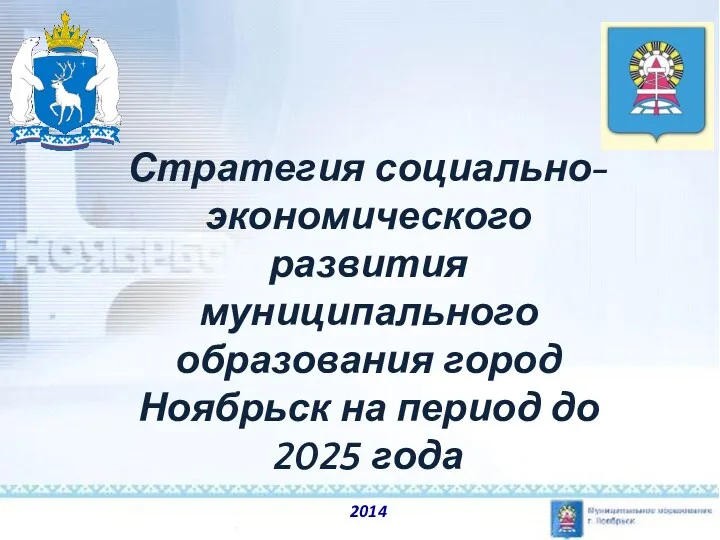 2014 Стратегия социально-экономического развития муниципального образования город Ноябрьск на период до 2025 года