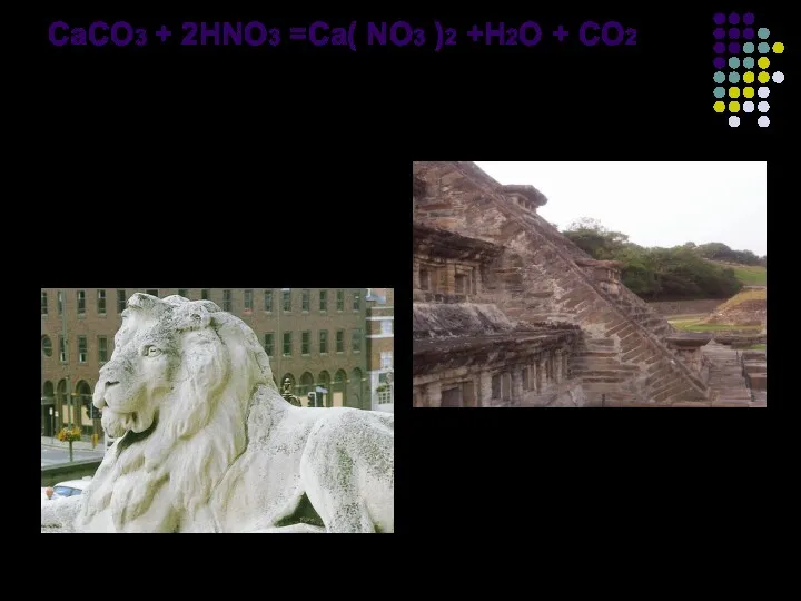 CaCO3 + 2HNO3 =Ca( NO3 )2 +H2O + CO2 Архитектура