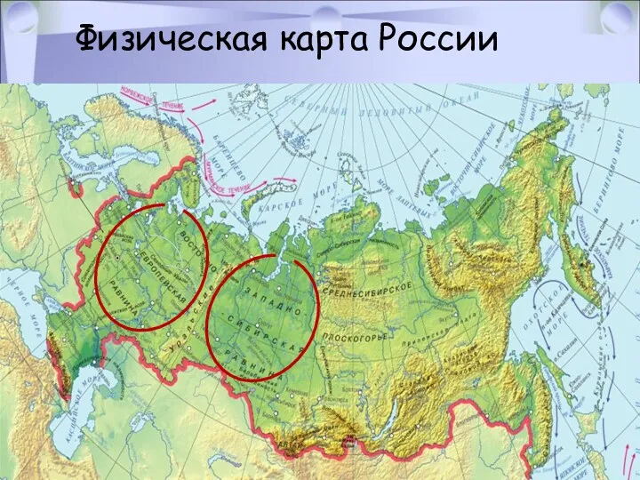 Физическая карта России