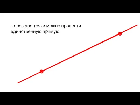 Через две точки можно провести единственную прямую