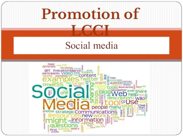 Social media Promotion of LCCI