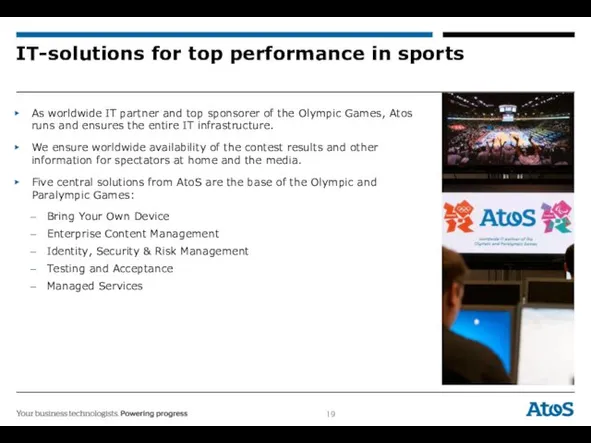 IT-solutions for top performance in sports As worldwide IT partner