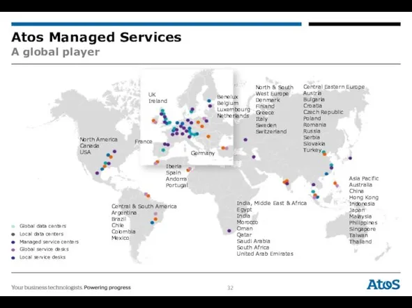 Atos Managed Services A global player North America Canada USA