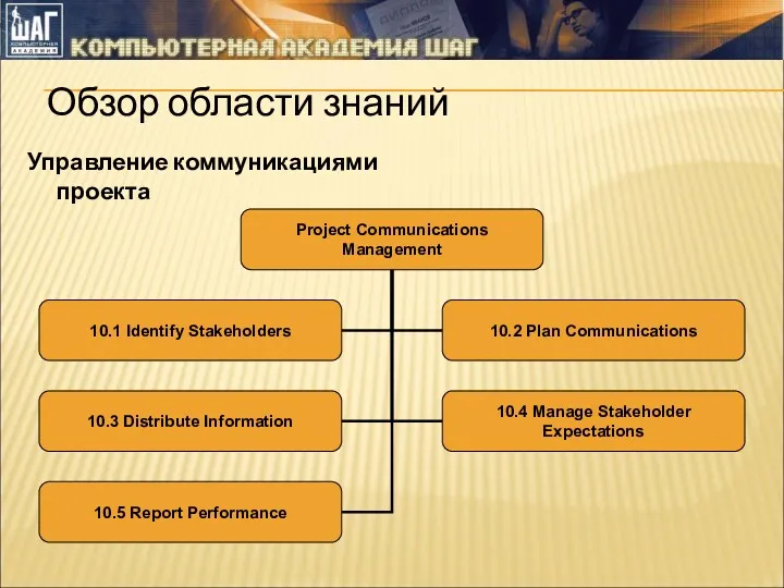 Управление коммуникациями проекта Обзор области знаний